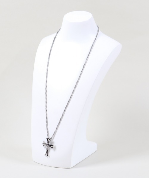SPINNS（スピンズ）の「メタルネックレス/クロス（ネックレス・レディース・シルバー・ONESIZE）」の4枚目の写真