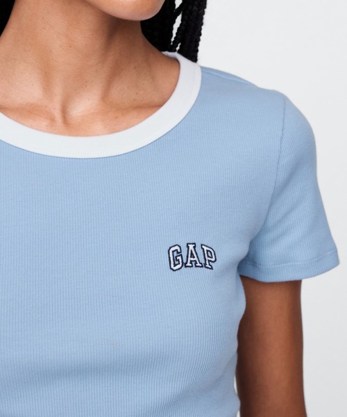 セール】リブ クロップド Gapロゴtシャツ（Tシャツ/カットソー）｜GAP
