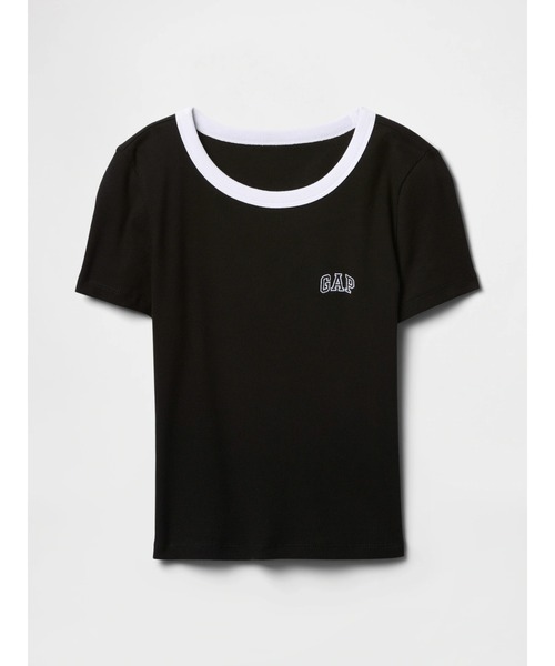 【売り切れ】GAP トップス セール】リブ クロップド Gapロゴtシャツ（Tシャツ/カットソー
