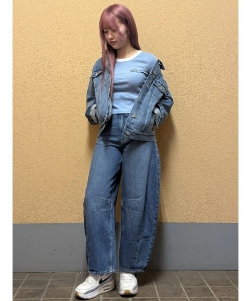 GAP（ギャップ）の「リブ クロップド Gapロゴtシャツ（Tシャツ/カットソー・レディース・ホワイト×ネイビー/イエロー/ブラック×ホワイト/ブルー・S/XL/XXS/XS/M/L）」の10枚目の写真