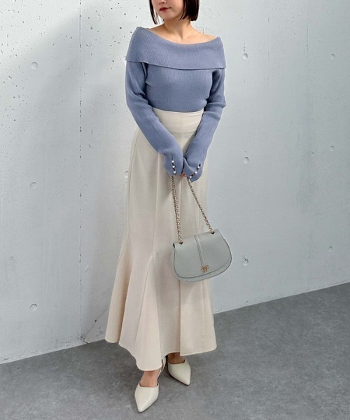 archives(アルシーヴ)の「ラウンドフラップショルダーバッグ(ショルダーバッグ・レディース・グレー/アイボリー/ブラック・FREE)」の6枚目の写真