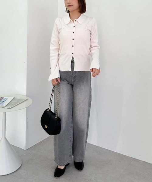 archives(アルシーヴ)の「ラウンドフラップショルダーバッグ(ショルダーバッグ・レディース・グレー/アイボリー/ブラック・FREE)」の17枚目の写真