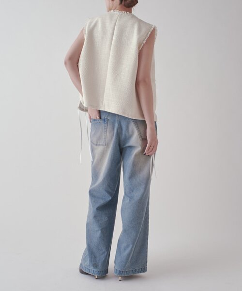 Lui's（ルイス）の「ツイードジレ（ベスト・レディース・ホワイト/ブラック/ブラック系その他2・FREE）」の7枚目の写真