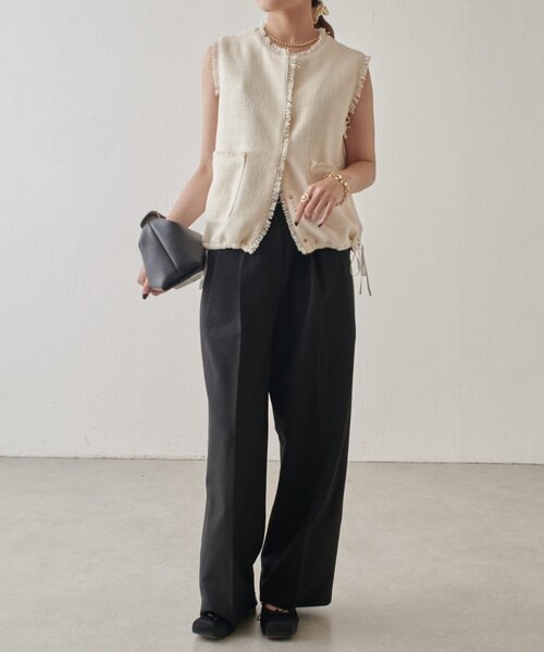 Lui's（ルイス）の「ツイードジレ（ベスト・レディース・ホワイト/ブラック/ブラック系その他2・FREE）」の13枚目の写真