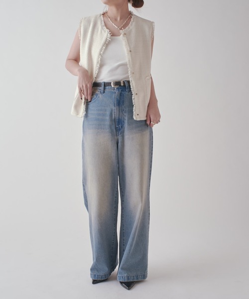 Lui's（ルイス）の「ツイードジレ（ベスト・レディース・ホワイト/ブラック/ブラック系その他2・FREE）」の22枚目の写真