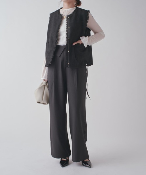 Lui's（ルイス）の「ツイードジレ（ベスト・レディース・ホワイト/ブラック/ブラック系その他2・FREE）」の19枚目の写真