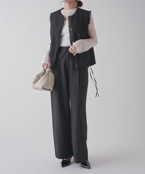 Lui's（ルイス）の「ツイードジレ（ベスト・レディース・ホワイト/ブラック/ブラック系その他2・FREE）」の20枚目の写真