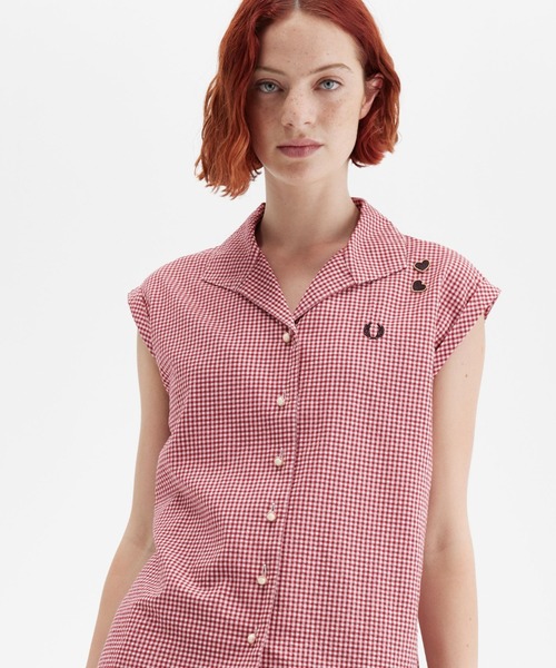 Amy Winehouse Open Collar Gingham Shirt／エイミー・ワインハウス オープンカラーギンガムシャツ
