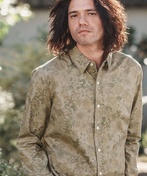 ms5963-ビンテージオーバーダイフラワーブロードシャツ（シャツ/ブラウス）｜CAMBIO（カンビオ）