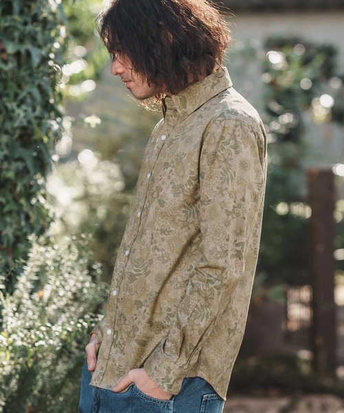 ms5963-ビンテージオーバーダイフラワーブロードシャツ（シャツ/ブラウス）｜CAMBIO（カンビオ）