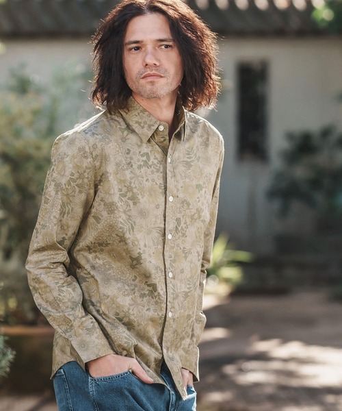 ms5963-ビンテージオーバーダイフラワーブロードシャツ（シャツ/ブラウス）｜CAMBIO（カンビオ）