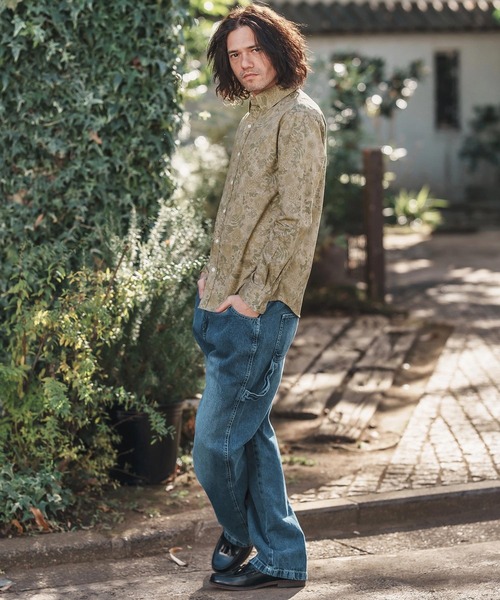 ms5963-ビンテージオーバーダイフラワーブロードシャツ（シャツ/ブラウス）｜CAMBIO（カンビオ）