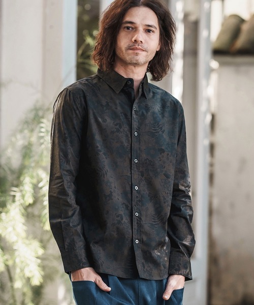 ms5963-ビンテージオーバーダイフラワーブロードシャツ（シャツ/ブラウス）｜CAMBIO（カンビオ）