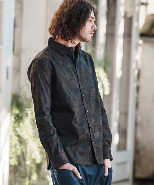 ms5963-ビンテージオーバーダイフラワーブロードシャツ（シャツ/ブラウス）｜CAMBIO（カンビオ）