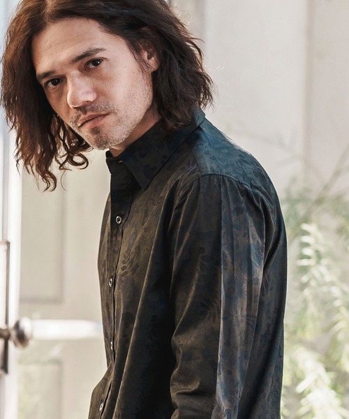 ms5963-ビンテージオーバーダイフラワーブロードシャツ（シャツ/ブラウス）｜CAMBIO（カンビオ）