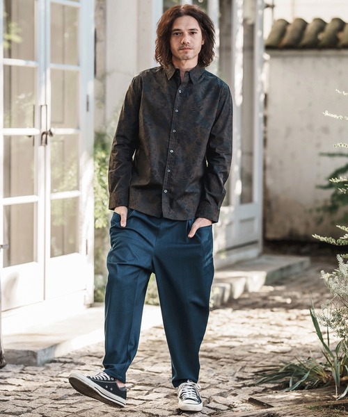 ms5963-ビンテージオーバーダイフラワーブロードシャツ（シャツ/ブラウス）｜CAMBIO（カンビオ）