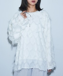【MAISON BREEZE】フリンジシアーレイヤードプルオーバー シアートップス trc