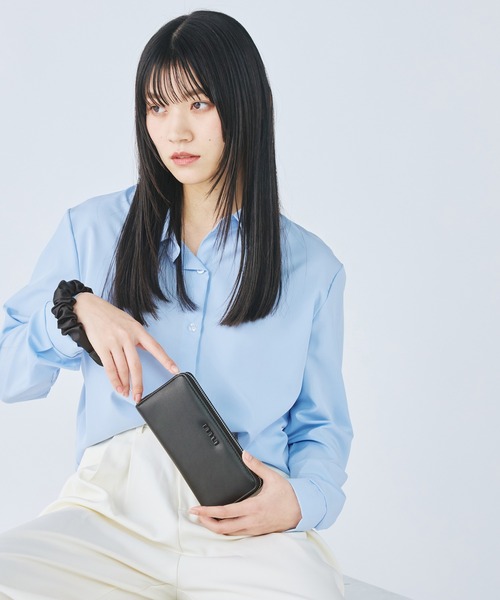 MURUA(ムルーア)の「MURUA(ムルーア) ラウンドファスナー長財布 MR-W1331 ギャザーチャーム(財布・レディース・ブラック/ベージュ/ブルー・FREE)」の19枚目の写真