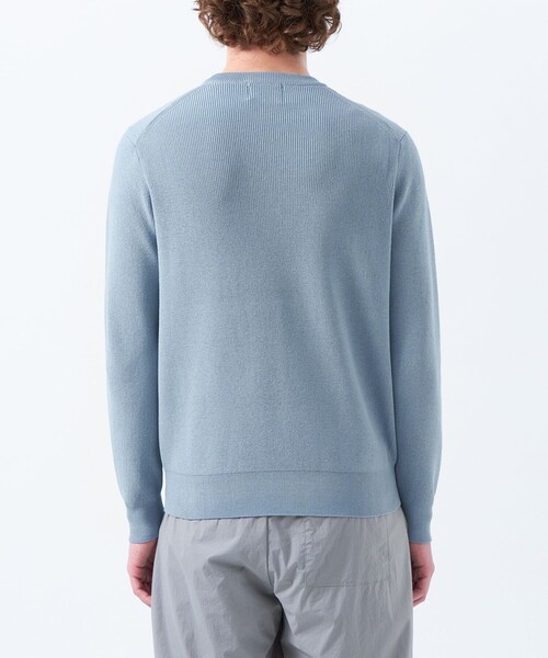 MACKINTOSH PHILOSOPHY（ﾏｯｷﾝﾄｯｼｭ ﾌｨﾛｿﾌｨｰ）の「片畦プレーティング クルーネックプルオーバーニット（ニット/セーター・メンズ・ブルー系その他3/ダークネイビー/ベージュ系その他/オレンジ系その他2・38/40）」の12枚目の写真