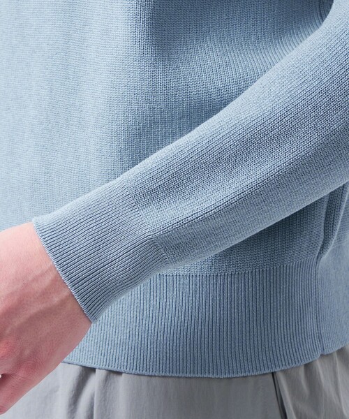 MACKINTOSH PHILOSOPHY（ﾏｯｷﾝﾄｯｼｭ ﾌｨﾛｿﾌｨｰ）の「片畦プレーティング クルーネックプルオーバーニット（ニット/セーター・メンズ・ブルー系その他3/ダークネイビー/ベージュ系その他/オレンジ系その他2・38/40）」の13枚目の写真