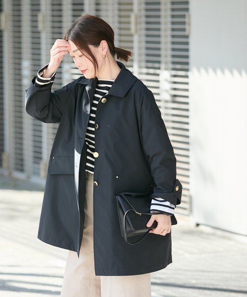 Mackintosh(マッキントッシュ)の「《別注》【MACKINTOSH/マッキントッシュ】HUMBIE_EX:コート(ステンカラーコート・レディース・ネイビー/ブラック・4/6/8)」の6枚目の写真