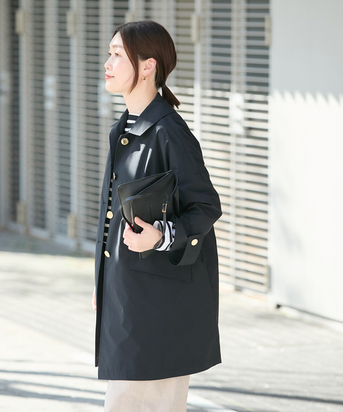 Mackintosh(マッキントッシュ)の「《別注》【MACKINTOSH/マッキントッシュ】HUMBIE_EX:コート(ステンカラーコート・レディース・ネイビー/ブラック・4/6/8)」の7枚目の写真