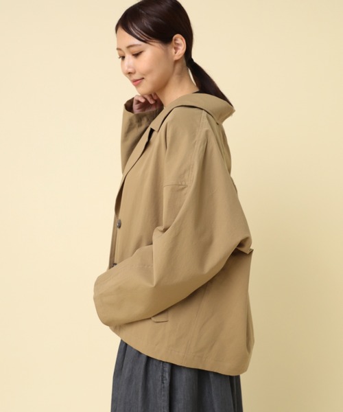 RNA-N（アールエヌエーエヌ）の「J2140 ライトトレンチジャケット（トレンチコート・レディース・ベージュ/ダークネイビー/カーキ・FREE）」の4枚目の写真