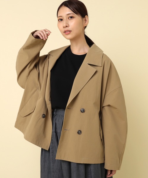 RNA-N（アールエヌエーエヌ）の「J2140 ライトトレンチジャケット（トレンチコート・レディース・ベージュ/ダークネイビー/カーキ・FREE）」の19枚目の写真