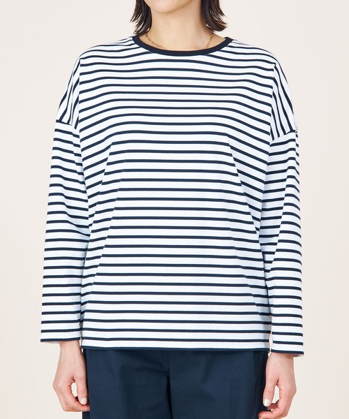 tシャツ 「marmors」border with glitter long t-shirt レディース セール】【marmors】border with glitter long t-shirt（Tシャツ