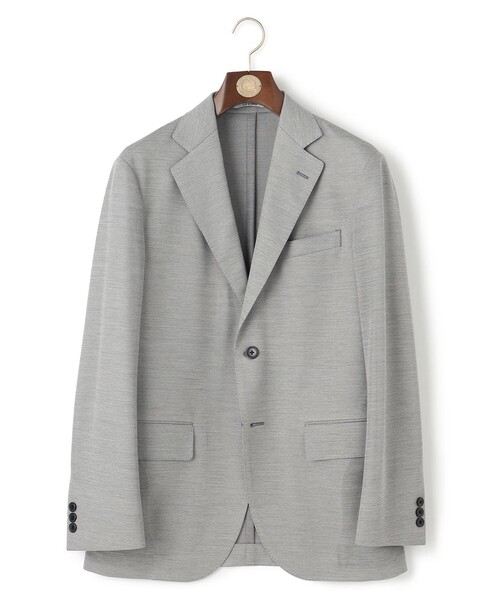 J.PRESS（ジェイプレス）の「【ストレッチ / 洗える / 吸水速乾/ 接触冷感】【J.PRESS-POOL WOOL】ジャージーセットアップ ジャケット_25年モデル（テーラードジャケット・メンズ・ネイビー系/ライトグレー系・SMALL/MEDIUM/LARGE/X-LARGE/BM/BL）」の9枚目の写真