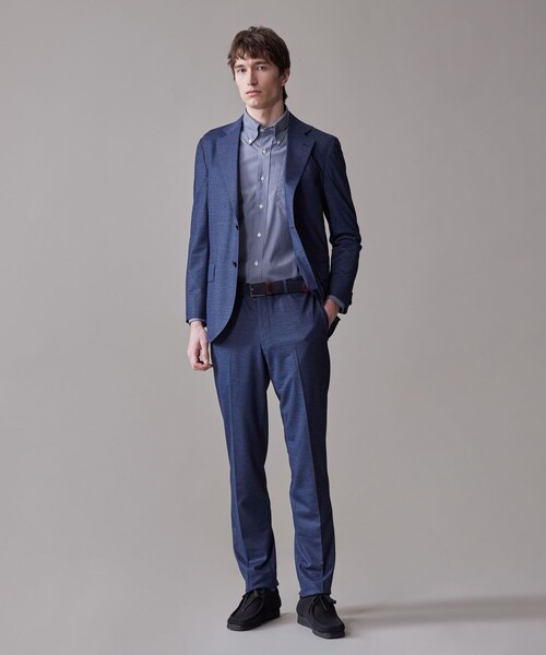 J.PRESS（ジェイプレス）の「【ストレッチ / 洗える / 吸水速乾/ 接触冷感】【J.PRESS-POOL WOOL】ジャージーセットアップ ジャケット_25年モデル（テーラードジャケット・メンズ・ネイビー系/ライトグレー系・SMALL/MEDIUM/LARGE/X-LARGE/BM/BL）」の13枚目の写真