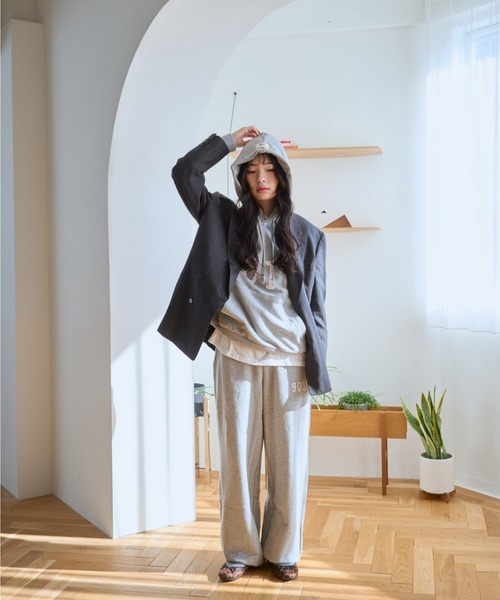 common gull products.（コモンガルプロダクツ）の「NO.9011☆gull hoodie（パーカー・レディース・ネイビー/イエロー系/ブラック系/ピンク系/アイボリー/杢グレー・MEDIUM/LARGE）」の11枚目の写真