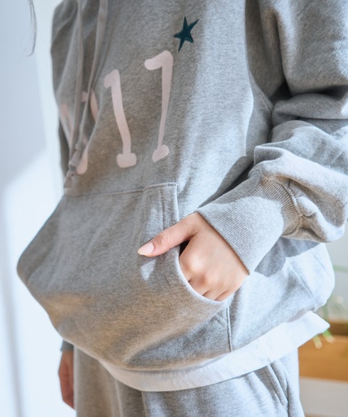 common gull products.（コモンガルプロダクツ）の「NO.9011☆gull hoodie（パーカー・レディース・ネイビー/イエロー系/ブラック系/ピンク系/アイボリー/杢グレー・MEDIUM/LARGE）」の17枚目の写真