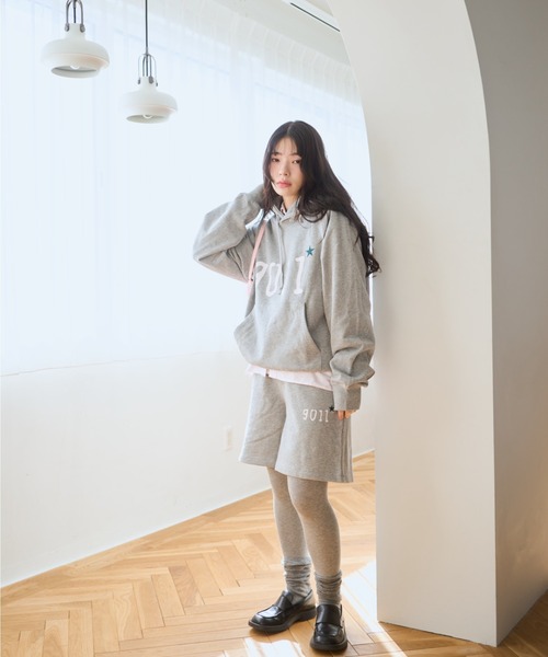 common gull products.（コモンガルプロダクツ）の「NO.9011☆gull hoodie（パーカー・レディース・ネイビー/イエロー系/ブラック系/ピンク系/アイボリー/杢グレー・MEDIUM/LARGE）」の20枚目の写真
