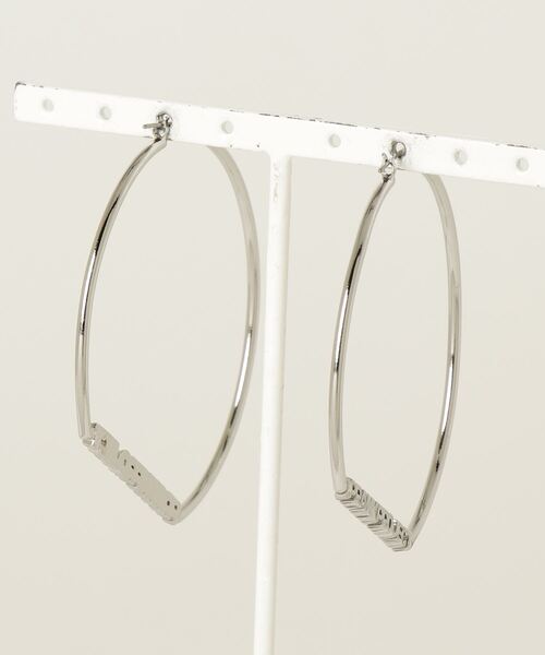 PRANK PROJECT（プランクプロジェクト）の「ロゴフープピアス / Logo Hoop Earrings（ピアス（両耳用）・レディース・シルバー・FREE）」の5枚目の写真