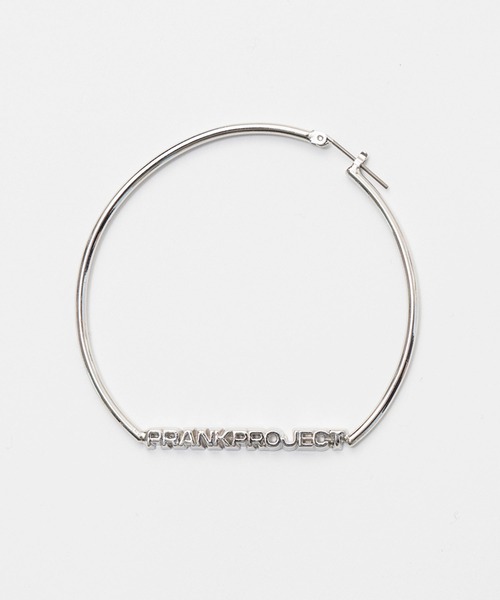 PRANK PROJECT（プランクプロジェクト）の「ロゴフープピアス / Logo Hoop Earrings（ピアス（両耳用）・レディース・シルバー・FREE）」の3枚目の写真