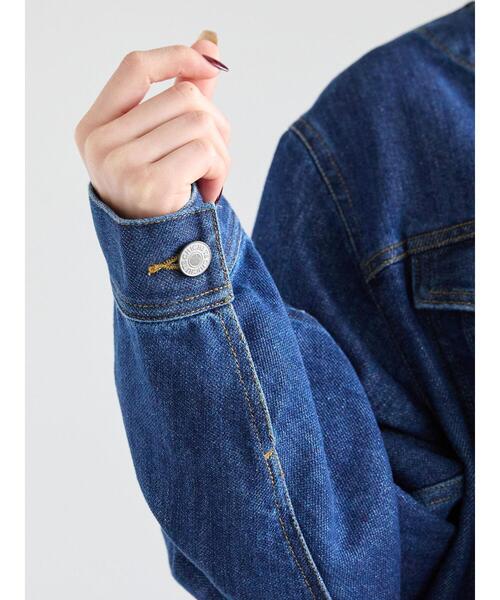 Te chichi(テチチ)の「DenimGジャン(ノーカラージャケット・レディース・ブルー・F)」の6枚目の写真