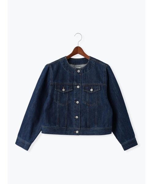 Te chichi(テチチ)の「DenimGジャン(ノーカラージャケット・レディース・ブルー・F)」の7枚目の写真