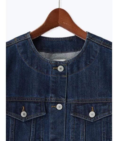Te chichi(テチチ)の「DenimGジャン(ノーカラージャケット・レディース・ブルー・F)」の9枚目の写真