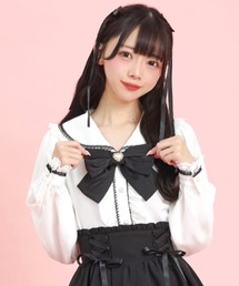 レースアップうさ耳ブラウス