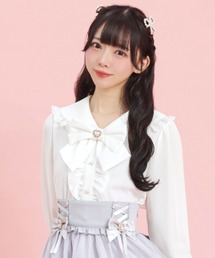 レースアップうさ耳ブラウス