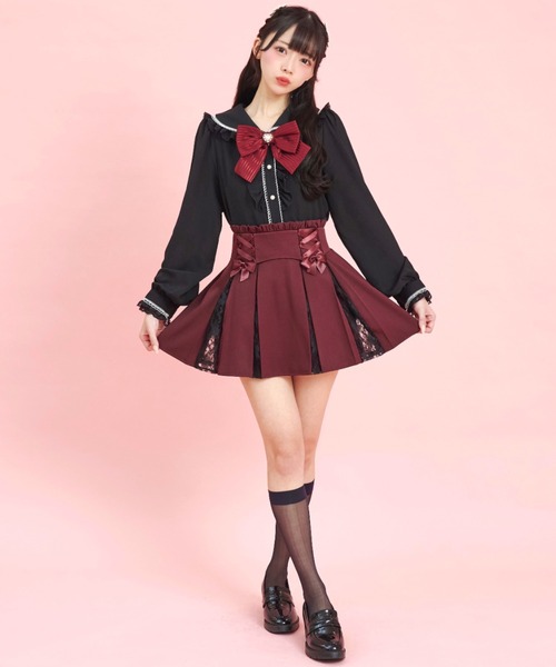 Secret Honey（シークレットハニー）の「レースアップうさ耳ブラウス（シャツ/ブラウス・レディース・ホワイト×ブラック/ブラック/オフホワイト・MEDIUM）」の12枚目の写真