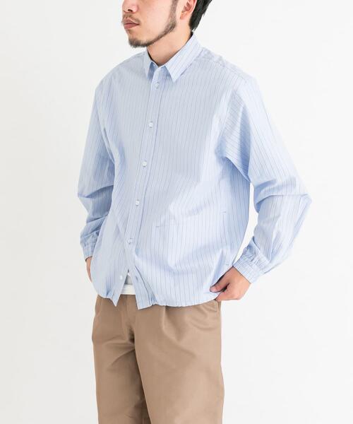 EKAL（エカル）の「ストライプロングスリーブシャツ（シャツ/ブラウス・メンズ・ピンク/ブルー系その他・MEDIUM/LARGE）」の7枚目の写真