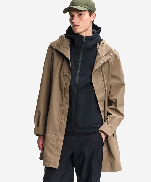 AIGLE(エーグル)の「透湿防水 ロングフーデッドコート(マウンテンパーカー・メンズ・ダークブルー/モスグリーン/ベージュ/サンドベージュ・L/M/S/XL)」の21枚目の写真