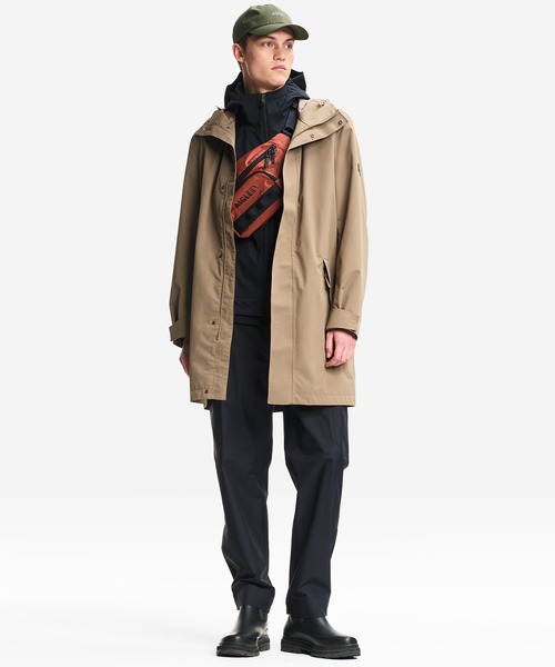 AIGLE(エーグル)の「透湿防水 ロングフーデッドコート(マウンテンパーカー・メンズ・ダークブルー/モスグリーン/ベージュ/サンドベージュ・L/M/S/XL)」の12枚目の写真