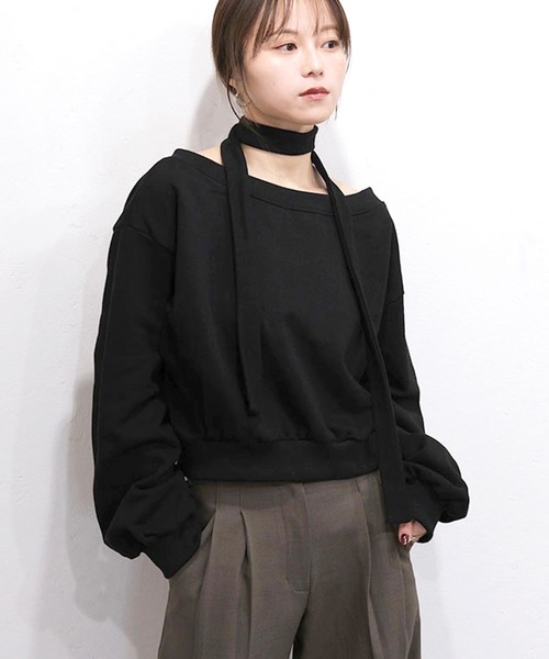 HIGH SCHOOL DISCO オフショルダースウェット 新品 highschooldisco オフショルダースウェット HIGH SCHOOL