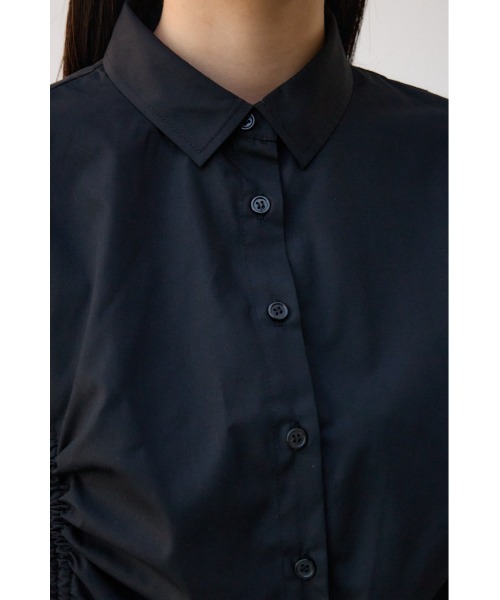 AZUL by moussy（アズールバイマウジー）の「フロントギャザーシャツ（シャツ/ブラウス・レディース・ピンク/ブラック/サックスブルー/オフホワイト・FREE）」の11枚目の写真