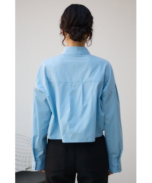 AZUL by moussy（アズールバイマウジー）の「フロントギャザーシャツ（シャツ/ブラウス・レディース・ピンク/ブラック/サックスブルー/オフホワイト・FREE）」の21枚目の写真