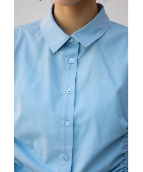 AZUL by moussy（アズールバイマウジー）の「フロントギャザーシャツ（シャツ/ブラウス・レディース・ピンク/ブラック/サックスブルー/オフホワイト・FREE）」の22枚目の写真