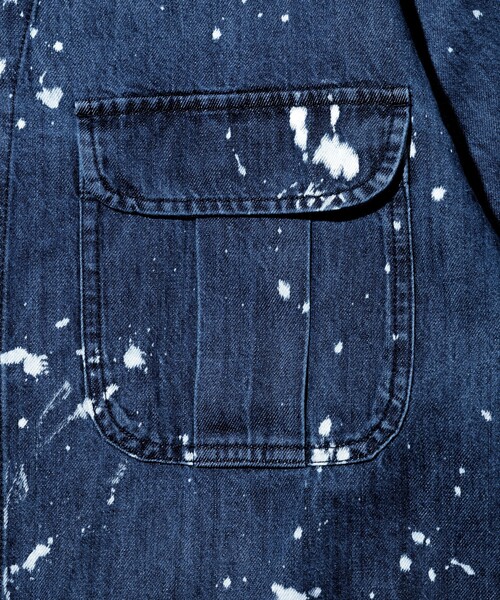 HINSON(ヒンソン)の「HINSON/ヒンソン ヴィンテージライク デニムカバーオール/ヒッコリー/リラックスフィット(カバーオール・メンズ・その他/ブルー/ネイビー・LARGE/MEDIUM)」の14枚目の写真